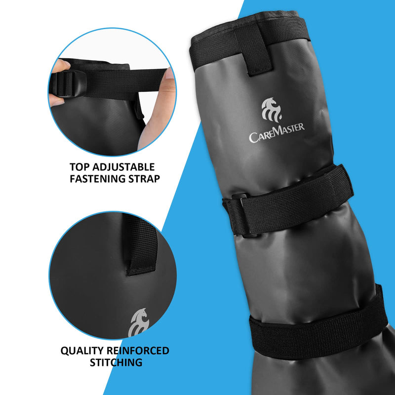 Easy Use Hoof Soaking Boot for Horse Soaker Bag Equine Soaking Boot Hooves Care Treatment Bucket Soaker Sack Black - PawsPlanet Australia