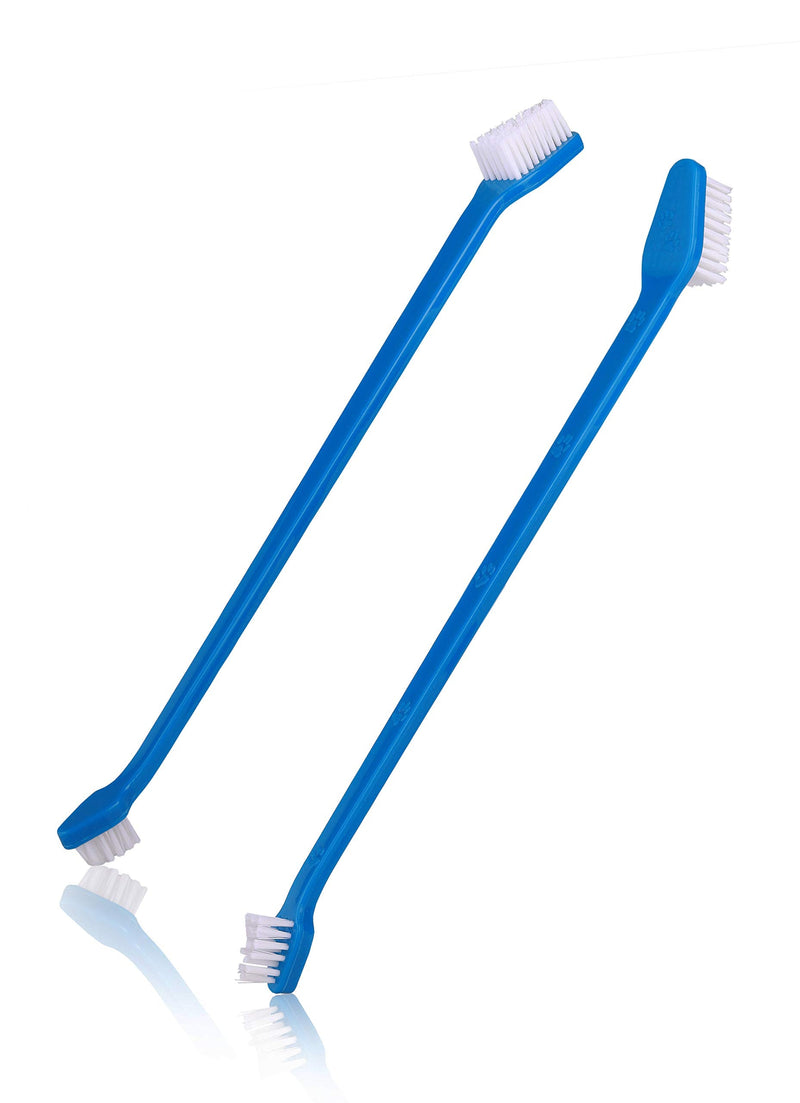Pets First Softest Bristle Dog Toothbrush Extra Large Long Double Sided for Small & Large Teeth - Set of 2, Blue. Easy to use Cat Toothbrush Professionally to Avoid Gum Disease for Your Canine - PawsPlanet Australia
