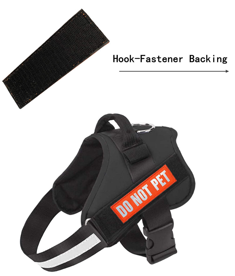 JUJUPUPS Orange Reflective Dog Patches 2 Pack Service Dog,in Training,DO NOT PET,Patches with Hook and Loop for Vests and Harnesses (DO NOT PET, 5x1.5 inch) DO NOT PET - PawsPlanet Australia