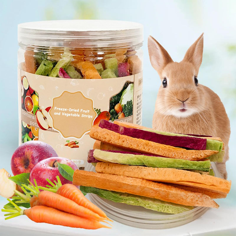 Healthy Snack for Rabbit Hamster Chinchilla and Guinea Pig, Freeze-Dried Vegetables and Fruits, Meet Chewing, Nutritional, and Interactive Need Vegetable