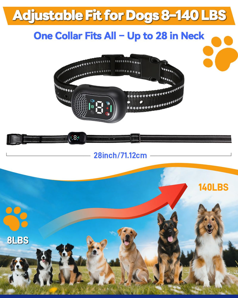Smart Dog Training Collar with Remote – 4500FT Range Rechargeable E Collar with Voice Command, Beep, Vibration, Static & LED Light, Waterproof Shock Collar for Small Medium Large Dogs - PawsPlanet Australia