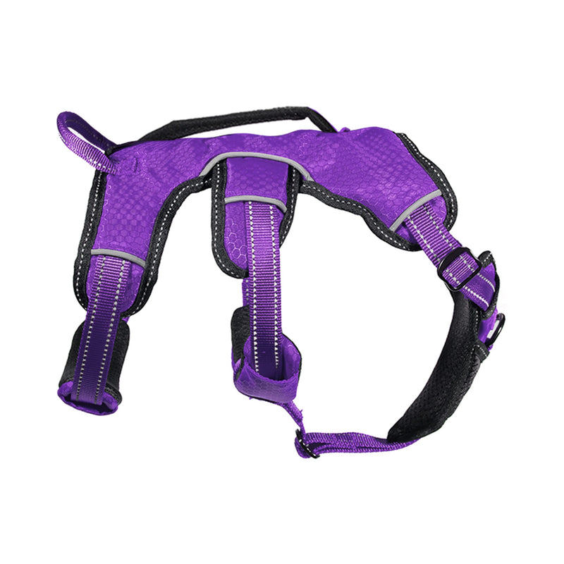 Tuff Pupper Escape Proof No Escape Dog Harness | 5 Point Adjustable Fit Harness for Dogs | Padded Dog Harnesses | Handle Dog Lift Harnesses Large Purple - PawsPlanet Australia