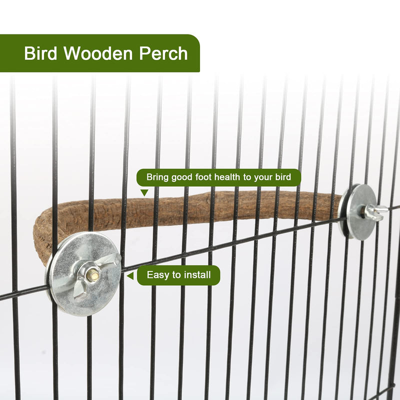 Rypet Parrot Natural Wood Stand Perch, Swing U Shape Natural Parrot Perch, U Shape Bird Chewing Stand Stick, Bird Cage Accessories for Parakeet, Conure, Cockatiel, Budgie, Lovebirds,Amazon Parrots 1 Pcs S U Perch - PawsPlanet Australia