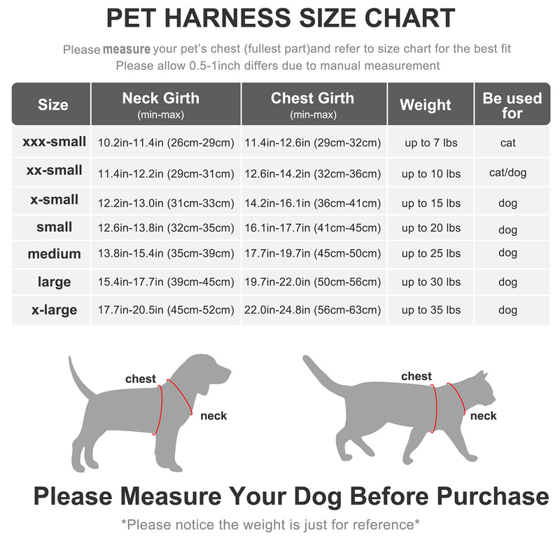 Fida Cat Harness and Leash Set for Walking Kitten and Puppy, Escape Proof Kitten Harness with Breathable Lightweight Soft Mesh, Adjustable Reflective Step-in Design. (XXXS, Pink) XXXS (Neck:10.2"-11.4"; Girth:11.4"-12.6") - PawsPlanet Australia