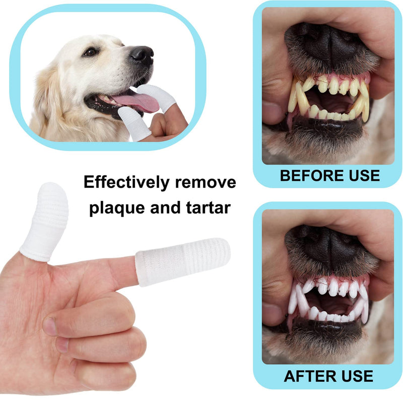 20 PCS Dog Toothbrush Pet Toothbrush Finger Toothbrush cat Toothbrush Washable & Comfortable & Durable 1 Set for 2 Fingers(20) 20