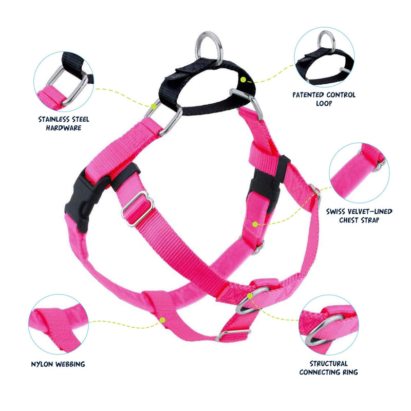 2 Hounds Design Freedom No Pull Dog Harness with Leash, Adjustable Gentle Comfortable Control for Easy Dog Walking, for Small Medium and Large Dogs, Made in USA - PawsPlanet Australia