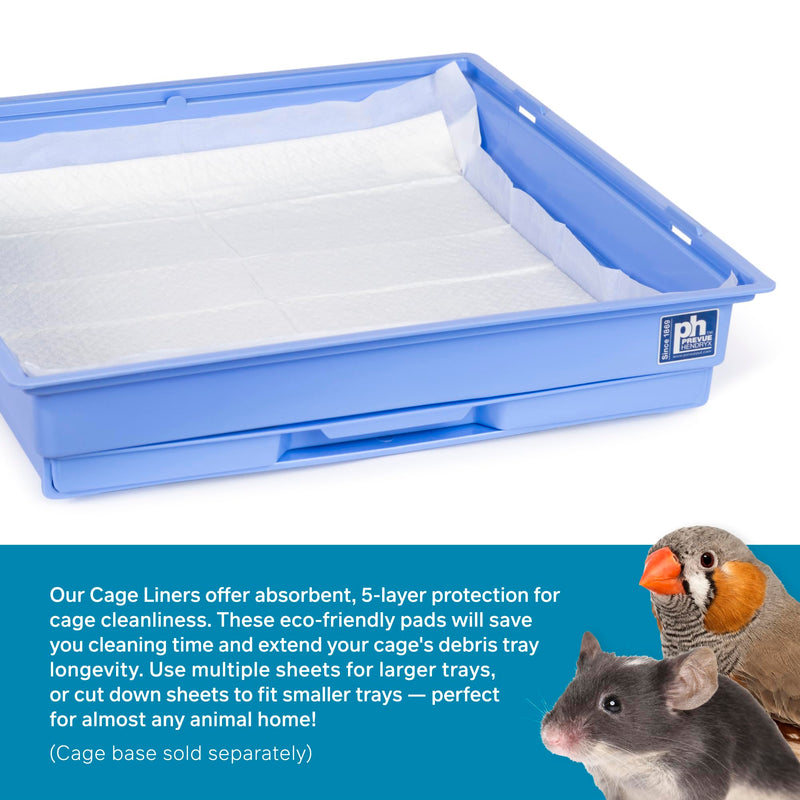 Prevue Pet Products Disposable Cage Liners for Birds and Small Animals - Parrot, Parakeet, Conure, Cockatiel Cages and Hamster, Guinea Pig, Mouse Cages White 20" X 18" - 20 Liners - PawsPlanet Australia