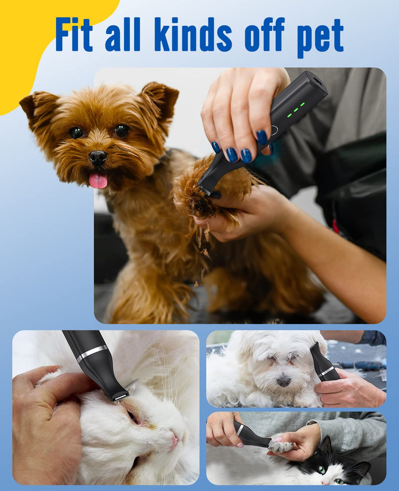 oneisall Dog Paw Trimmer,Corldless Paw Trimmer for Dogs with Double Blades,Quiet 2 Speed Small Dog Grooming Clippers for Paws, Eyes, Ears, Face, Rump - PawsPlanet Australia