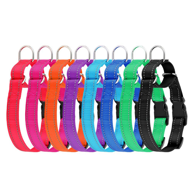 Plutus Pet Reflective Martingale Collar with Buckle - Durable and Adjustable Training Collar for No Pulling, Dog Choker Collar for Small Medium Large Dogs, Bright Green, M M:16"-20" - PawsPlanet Australia