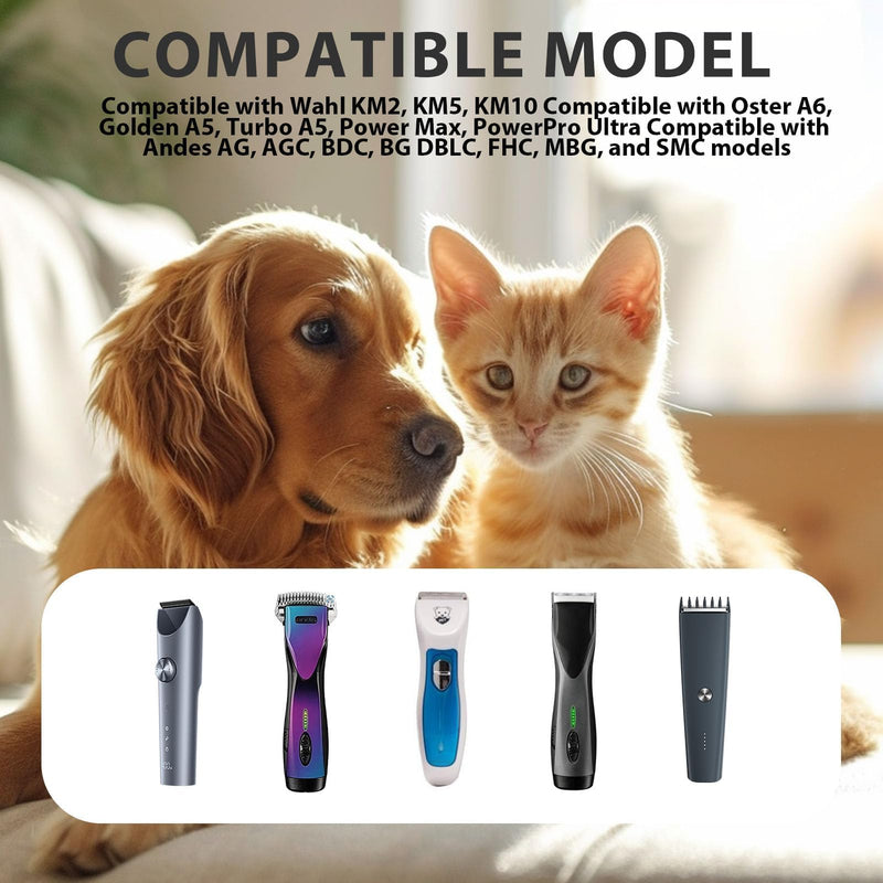 Dog Clipping Blade A5 Clipper Blades 7F 3.2mm Compatible with Andis UltraEdge AGC AGRC SMC Oster A5 Wahl KM Clippers Steel Dog Grooming Detachable Blade for Pet Hair Trimmer