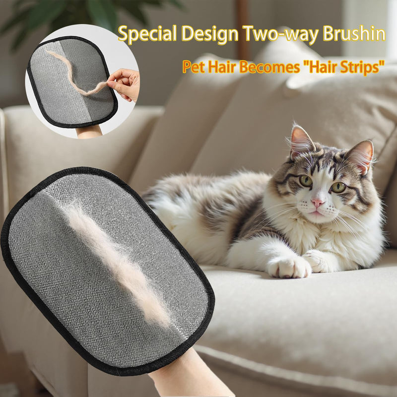 Pet Hair Remover Gloves,Upgrade Electrostatic Pet Hair Removal Glove for Cats & Dogs, Reusable Grooming Gloves Efficient De-Shedding, Washable for Furniture, Couch, Carpet, Car Seat, Clothing (2Pcs) - PawsPlanet Australia