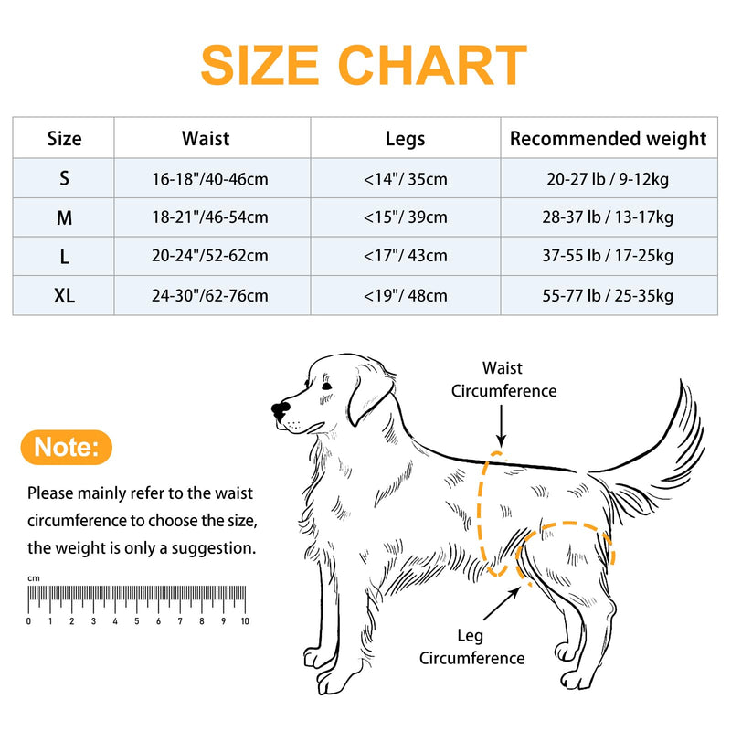 Dotoner Dog Lift Harness, Adjustable Support Sling for Back Legs, Adjustable Carrier for Injured Disabled Large Medium Small Dogs, Rear Leg Brace Assistance XL Grey