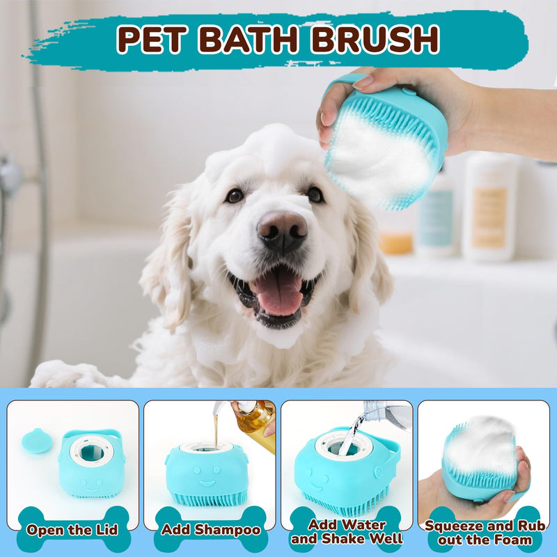 Dog Brush Grooming Kit 10pcs for Shedding, Pet Grooming Kit, Self-Cleaning Slicker Brush, Dematting Rake, Nail Clipper/Trimmer for Dogs,Cats,Rabbits& Small Animals - PawsPlanet Australia