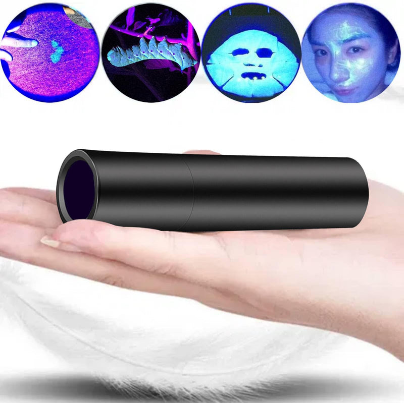 365NM UV Flashlights USB Rechargeable, Blood Tracking UV Light, Portable Mini Detector for Pet Urine Dry Stains, Uranium Glass, Money Check, Resin Curing Blacklight Led Flashlight Uv-2 - PawsPlanet Australia