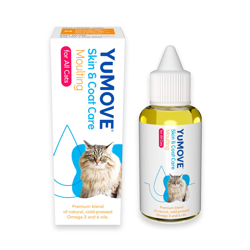 YuMOVE Skin & Coat Care Moulting for All Cats |Previously YuDERM Moulting Cat | Coat and Skin Supplement for Cats with Dry or Dull Coats | 50ml | Packaging may vary 50 ml (Pack of 1) - PawsPlanet Australia