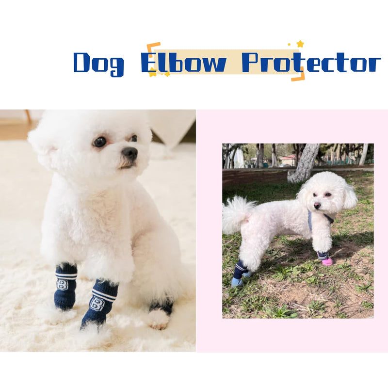 GLOGLOW 4Pcs Dog Elbow Protector, Joint Dog Elbow Sleeve Elastic Leg Support Wrap Protectors No Tightness Elbow Support Wrap XL