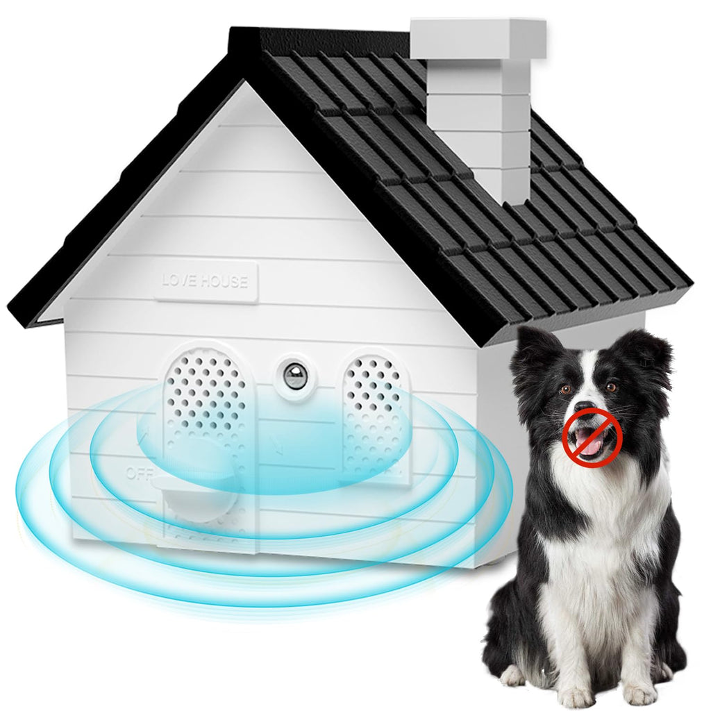 Anti Barking Device, Dog Bark Deterrent Devices, Anti Barking Device Indoor Outdoor, Ultrasonic Dog Barking Control Devices with 4 Modes Up to 50 Ft, Anti Bark Device for Dogs, Dog Barking Silencer white