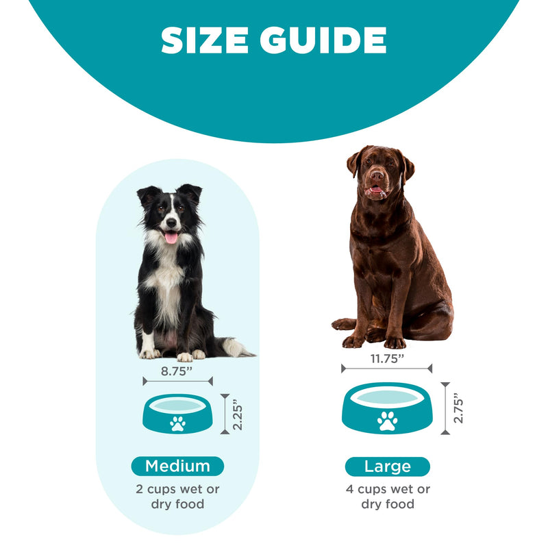 Outward Hound Fun Feeder Slo Bowl, Slow Feeder Dog Bowl, Medium/Mini, Turquoise - PawsPlanet Australia