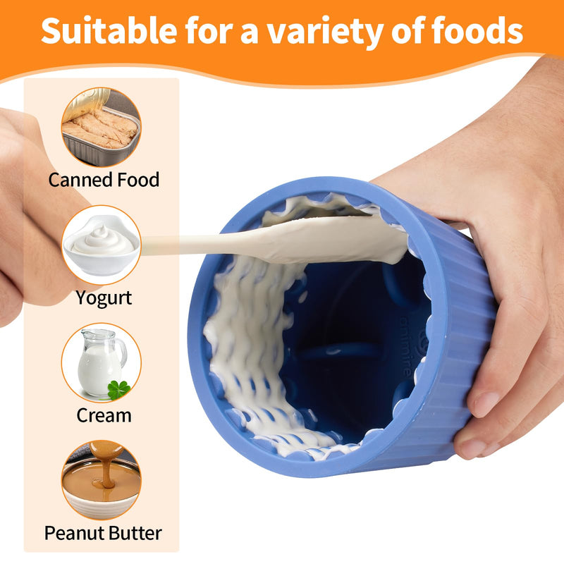 Dog Lick Bowl, Anxiety Relief Dog Licking Mat Freezer Treat Dispenser, Non-Slip Anti-Choking Silicone Slow Feeder Lick Bowl for Small Medium & Large Breed Dogs, BPA Free(Deep Blue,S) S Deep Blue - PawsPlanet Australia