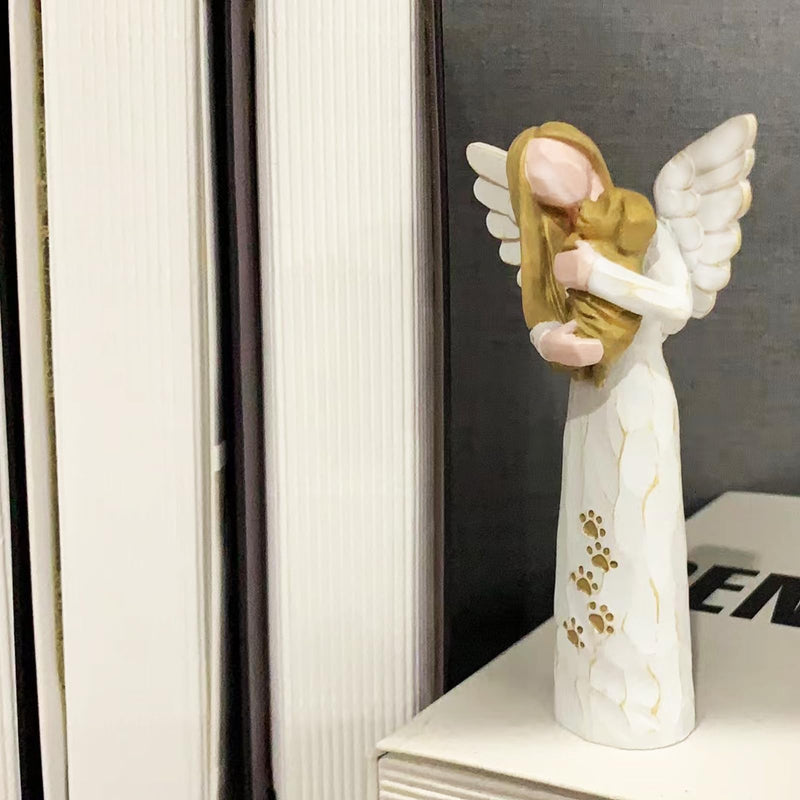 Dog Memorial Gifts for Loss of Dog, Pet Memorial Gifts, Resin Angel Statues,Sculpting Angels，Pet Sympathy Gifts(White) - PawsPlanet Australia