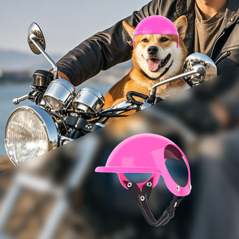 Petmolico Safety Helmets for Dogs,Dog Helmet with Ear Holes & Adjustable Strap,Comfortable & Protective Helmet for Small Breed or Other Animals for Outdoor Driving/Riding/Hiking/Biking(Small,Pink) Pink - PawsPlanet Australia