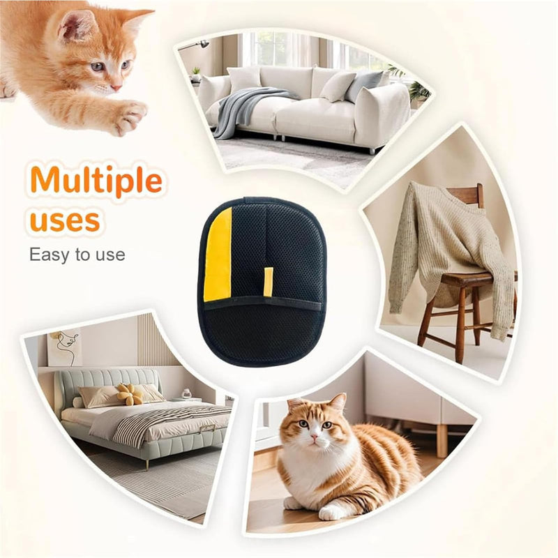 Pet Hair Removal Glove for Cats & Dogs, Electrostatic Gloves Pet Hair, Cat Grooming Gloves for Hairs Removal, for Couch, Clothes, Car, Carpet, Bed, Furniture (2Pcs) 2Pcs - PawsPlanet Australia