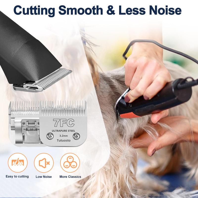 7FC Clipper Blades Pet Grooming Clipper Replacement Blades Detachable Blade Compatible with andis/wahl/Oster Dog Clippers, 3 Pack - PawsPlanet Australia