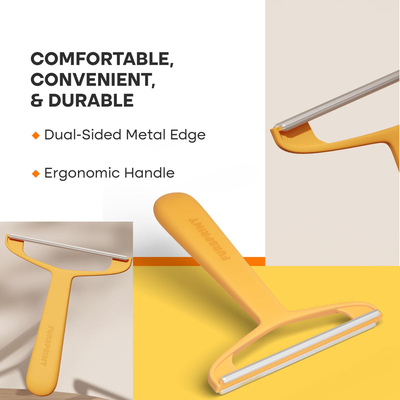 Pro Pet Hair Removal Tool: Reusable Cat Hair Remover and Dog Hair Remover - Dual-Edge Pet Hair Remover and Carpet Hair Removal Tool for Non-Knit Materials - The Quick & Easy Fur Remover Tool - PawsPlanet Australia