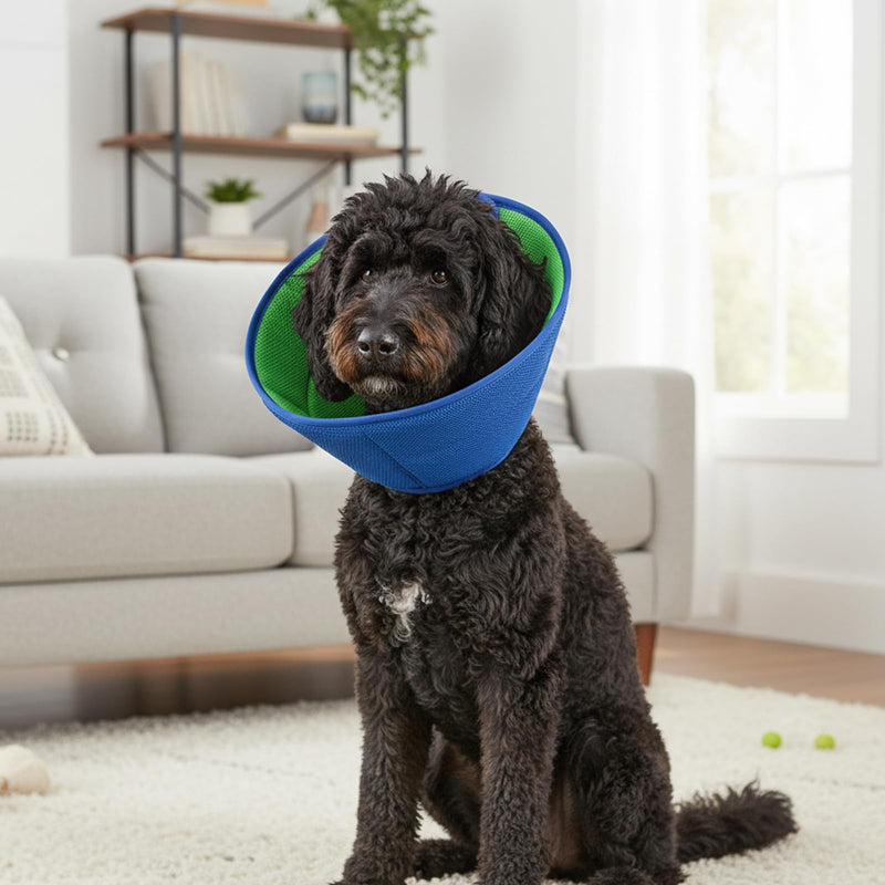 Dog Collar, 38-44 cm Protective Collar, Dog Leak Protection, Adjustable Dog Collar, Lightweight Protective Measures Protective Collar with Dog Comb for Post-Operative Care and Daily Protection
