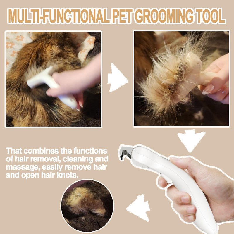 Deshedding Dogs Brush with Release Button, Undercoat Rake for Cats, Professional Shedding Comb & Dematting Tool, Grooming Comb for Long Hair, Thicker Coats Pets - PawsPlanet Australia