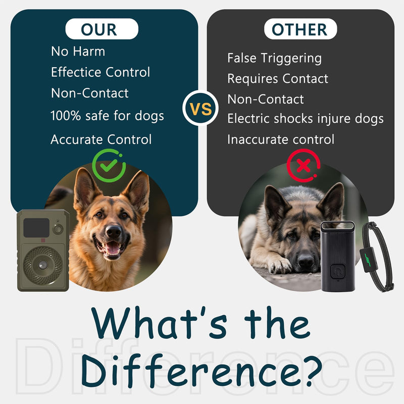 Green Anti Barking Device for Dogs, Ultrasonic Dog Bark Avoid with 3 Frequency Settings, Rechargeable Bark Control Device for Indoor & Outdoor Use, Safe Dog Barking Muffler for All Breeds (Green)