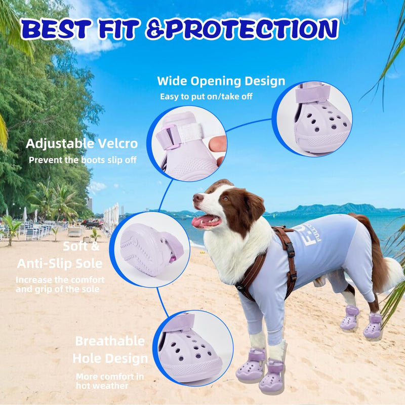 Dog Shoes for Hot Pavement,Waterproof Dog Shoes for Small Medium Dogs,Breathable Non-Slip Dog Boots Paw Protectors with Rubber Soles,Dog Booties for Beach and Snow (Pink, XS) Pink X-Small - PawsPlanet Australia