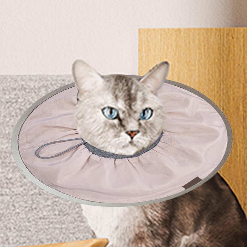Sollee Recovery Collar for Cats, Kitten Cone, Soft Cat Collar | Protective Collar for Cats, Dogs, Kittens and Puppies for Wound Care, Light Pink, L