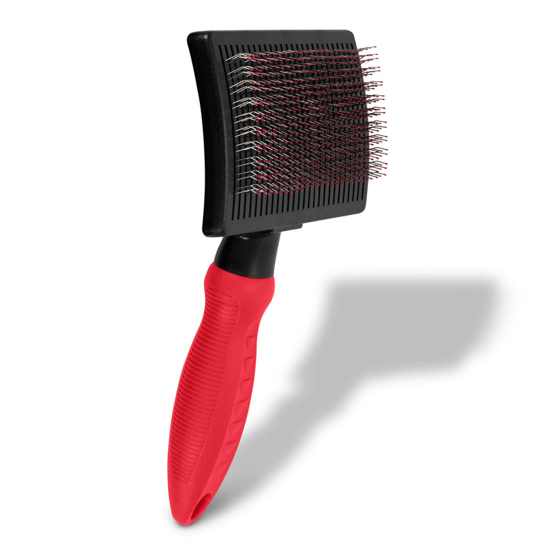 Paw Brothers Self Cleaning Slicker Brush for Dogs and Cats, Dog Brush for Shedding, Slicker Comb for Long Short Haired Pets, Deshedding, Cat Grooming Tool, Large - PawsPlanet Australia