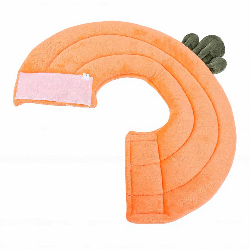 TOPINCN Soft Recovery Collar for Cats, Adorable Carrot-Shaped Pet Cone, Adjustable Post-Surgery Dog Cone, Protective Collar for Kittens and Puppies (Orange Carrot)