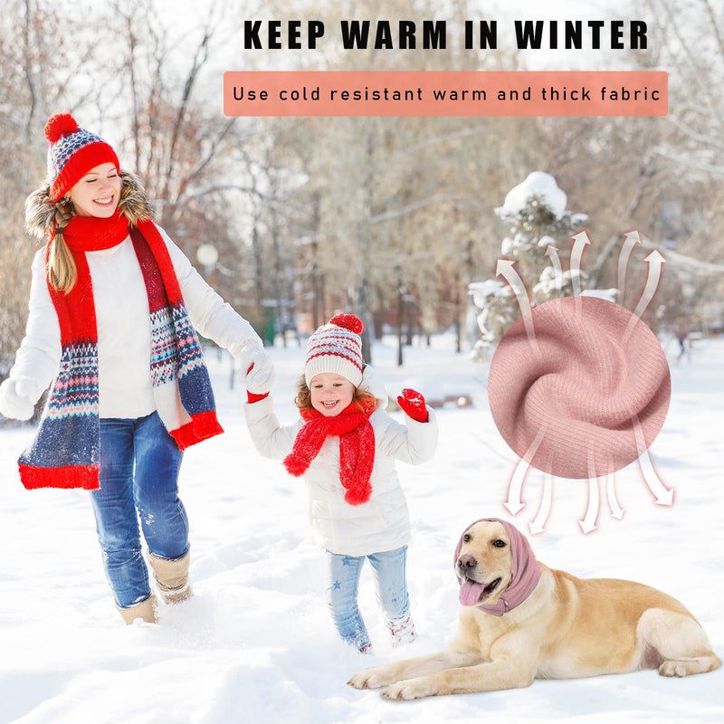 Dog Snood for Neck and Ears Warmer, Dog Ear Muffs Noise Protection Calming Hood Pet Snood Ear Covers for Anxiety Relief and Calming (S) S