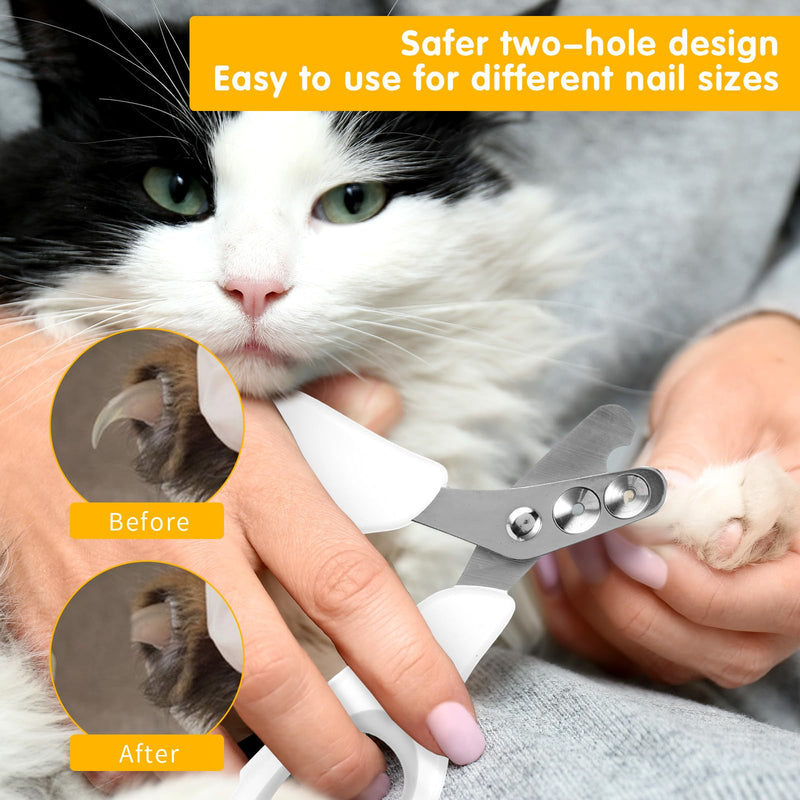 Cat Nail Clippers with Circular Cut Hole, Dogs Pets Nail Clippers & Trimmers Puppy Nails Clipper Cat Claw Trimmer with Safety Guard -Avoid Over Cutting Pet Nails Clipper for Novice Pet Families - PawsPlanet Australia