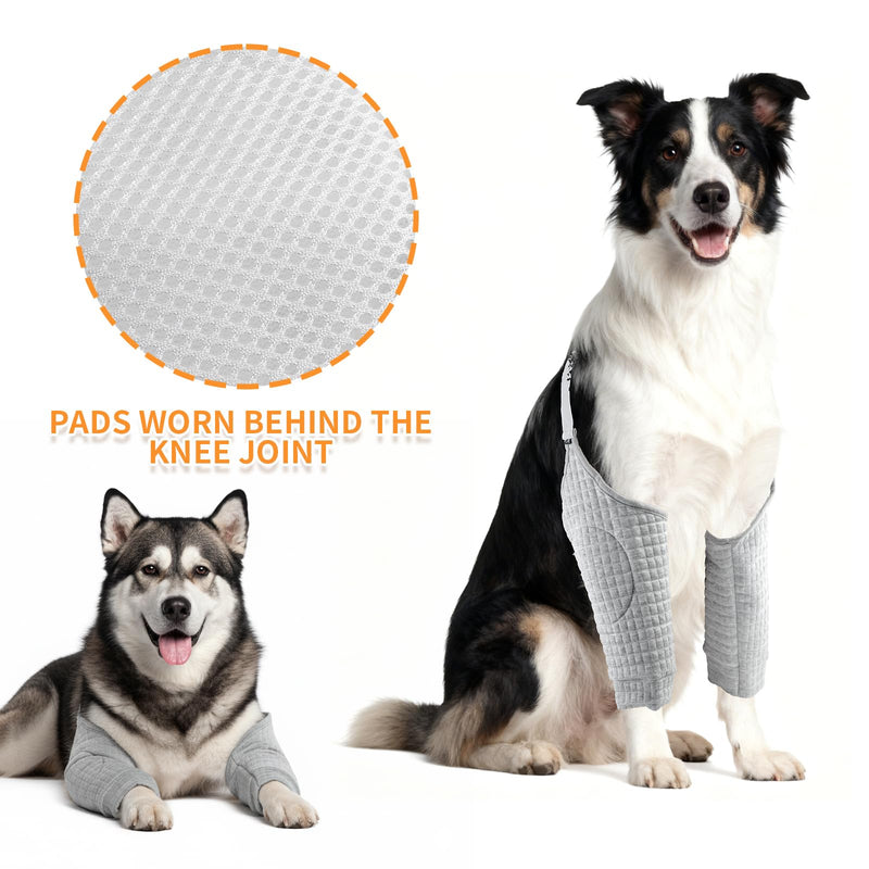 Pack of 2 Elbow Bandage Dog Thickened, Recovery Sleeve Dog Adjustable for Paw Protection, Dog Body After Surgery Lying Quolts XXL, for Prevents Licking Wounds