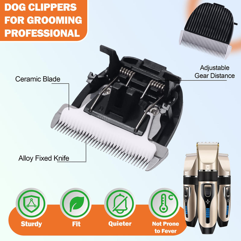 2 Pcs Dog Grooming Replacement Blades | Compatible Low Noise Dog Clippers | Dog Clipper Blades Compatible | Pet Grooming Replacement Blades | Dog Clipper Blades, Cleaning Brush 2 - PawsPlanet Australia