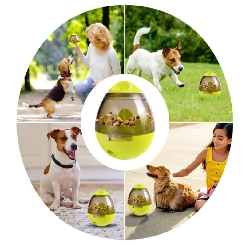 Dog Treat Ball, Adjustable Dog Treat Dispensing Ball Dog Toys, Pet Tumbler Toy, Pet Interactive Slow Feeder Ball, Slow Feeder Treat Ball for Small, Medium Dogs Cats (Green) Green - PawsPlanet Australia