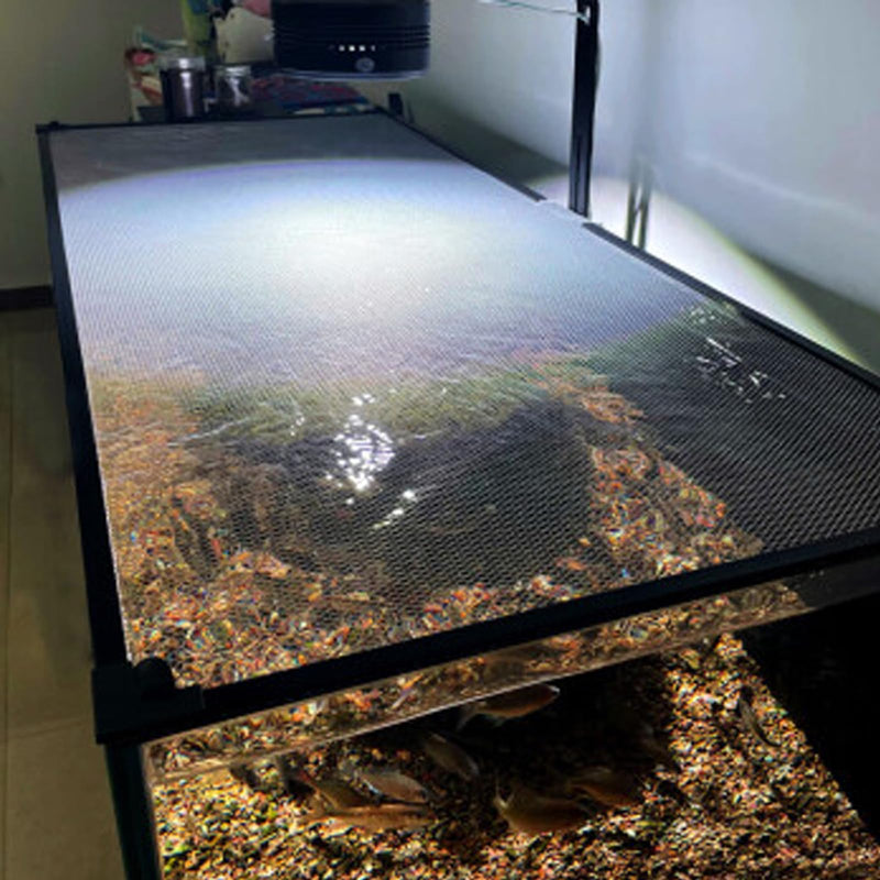 7.5 FT DIY Magnetic Fish Aquarium Anti-Jumping net Cover, Mesh Screen Netting for Fish Aquarium Screen Top Cover, Aquarium Lid Prevents Fish, Reptiles from Jumping Out (7.5 Feet) - PawsPlanet Australia