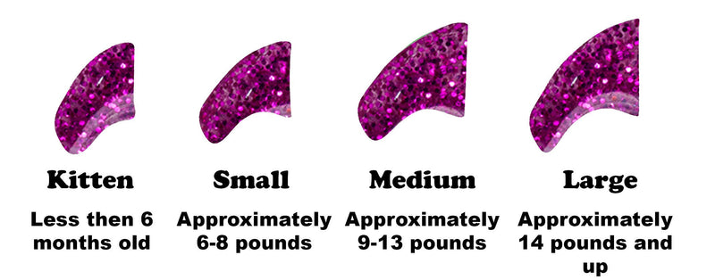 40 Pack Soft Nail Caps for Cat Claws Royal Pink Glitter Large - PawsPlanet Australia