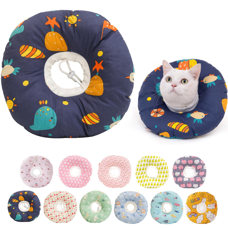 Inflatable Cone Collar for Cats After Surgery,Soft & Alternative Cat Cone,Anti-Lick Wound Elizabethan,Comfortable E Collar（seafloor-xs） seafloor XS
