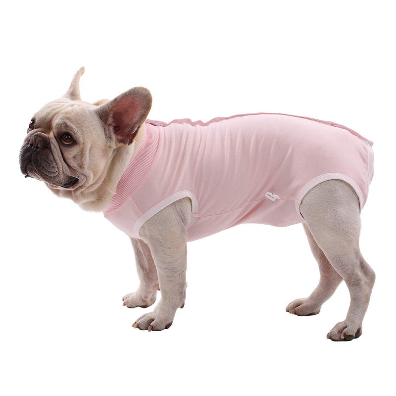 SAWMONG Dog Recovery Suit, Recovery Suit for Dogs After Surgery, Dog Spay Surgical Suit for Female Dogs, Dog Onesie Body Suit for Surgery Male Substitute Dog E-Collar Cone Large (Suggest Weight: 10-22 Ib) Pink - PawsPlanet Australia