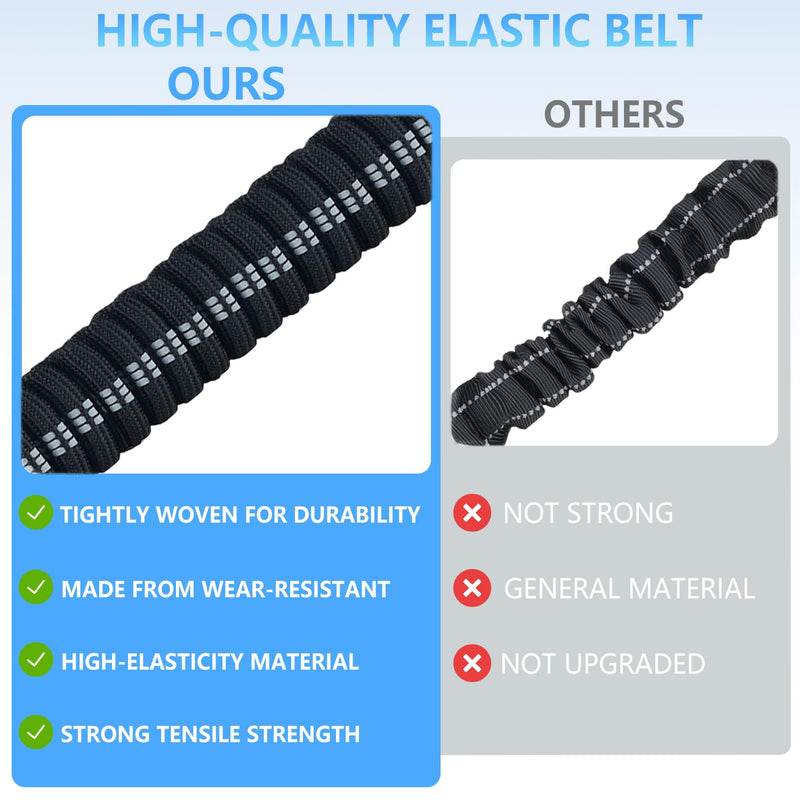 Dog Seat Belt for Car, 3-in-1 Adjustable Dog Seat Belt with Carabiner, Latch & Buckle, Heavy Duty Dog Car Harness Tether with Bungee Buffer, Pet Safety Restraint for Small Medium Large Dogs - PawsPlanet Australia