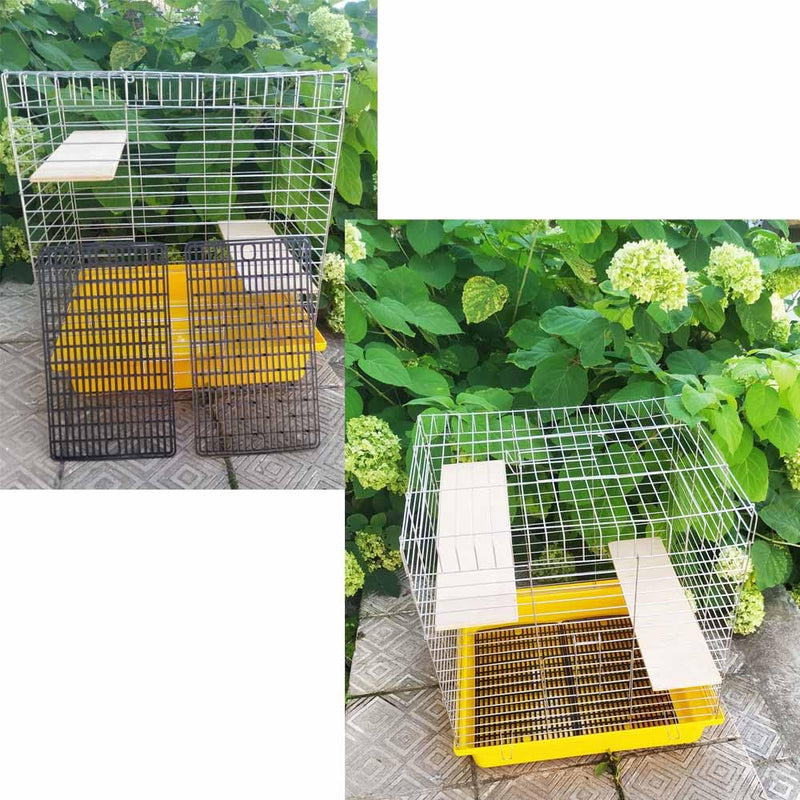 Plastic Mesh Tray for Pets Extra Protection for Pan for Dogs and Cats Cage Carrier, Anti-Leak Floor Grid with Small Legs (15,75" Dx9,45 Wx0,39 H) Black Colour - PawsPlanet Australia