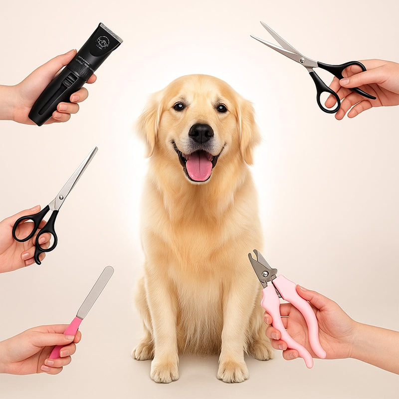 Pet Grooming Kit, Ceramic Blades, Easy and Comfortable Grooming, All-in-One Dog Clippers for Grooming, Easy to Maintain, Versatile, LED Display, Long Lasting Battery, Precision Cutting - PawsPlanet Australia