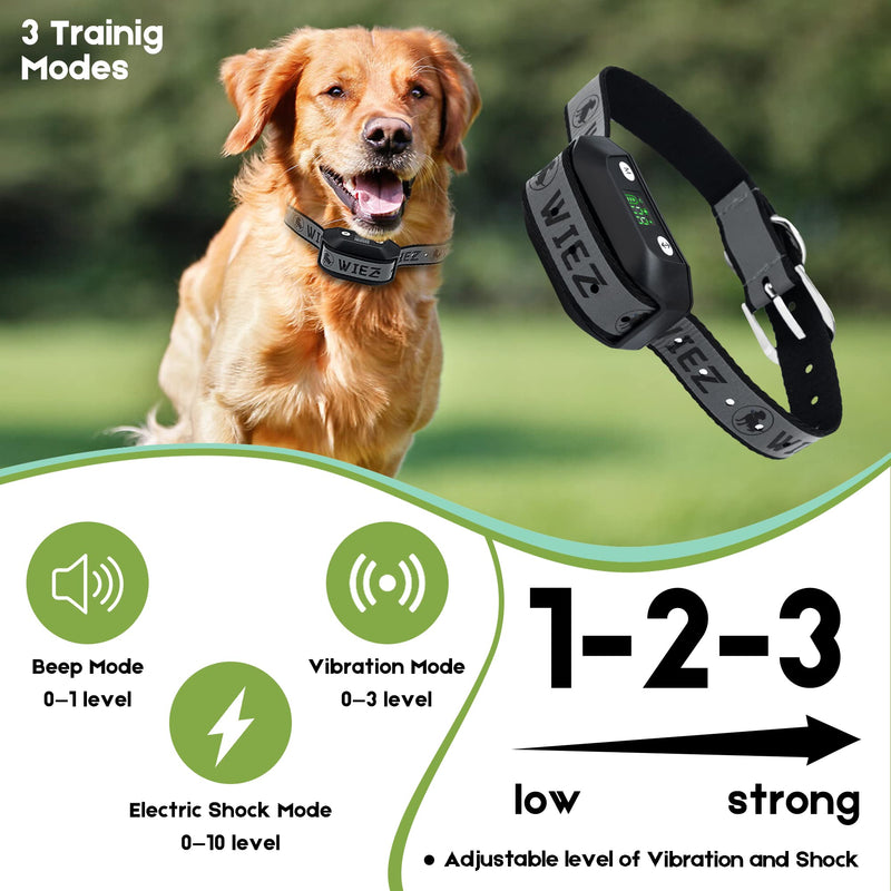WIEZ GPS Wireless Dog Fence for Outdoor, Electric Dog Fence Collar with 3 Correction Mode, Pet Containment System for Most Dogs For 1 dog - PawsPlanet Australia