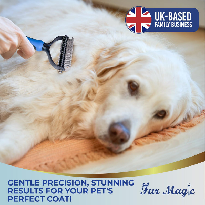 Large Deshedding Tool & Dematting Comb – Grooming Brushes for Dogs, Cats, Horses – Reduce Shedding and Remove Knots, Mats and Loose Undercoat Large - PawsPlanet Australia