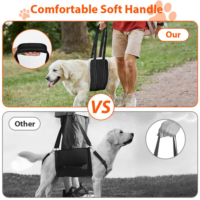 Dog Mobility Aids Support Sling For Back Legs,Lifting Sling for Pets with Handle,Adjustable Lifting Harness for Old Dog,Weak Rear Legs,with Injuries,Disabilities(For Medium Dog) For Medium Dog